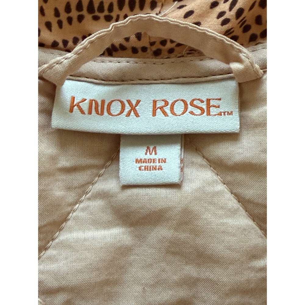 Knox Rose Peach Quilted Belted Jacket~ M~Southwestern Aztec Print Cotton Blend - Picture 7 of 14